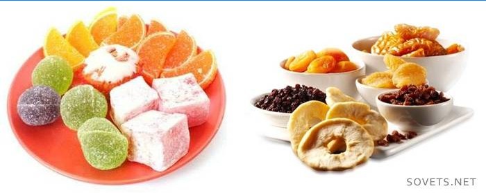 marmalade and dried fruit with weight loss