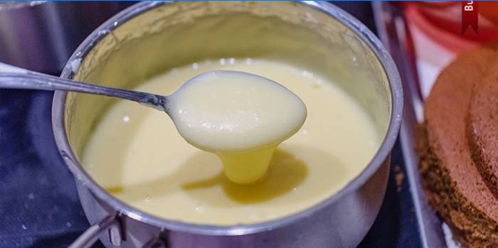 The process of making custard