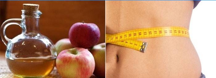 Apple cider vinegar will help to lose weight at home