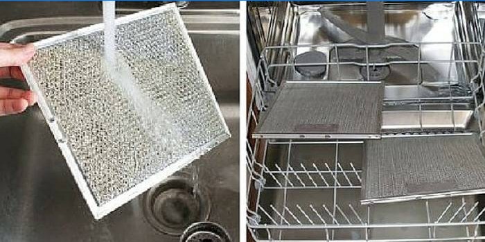 Grease traps in the dishwasher