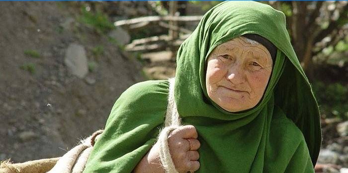 Elderly muslim woman