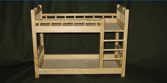 Wooden bed for doll