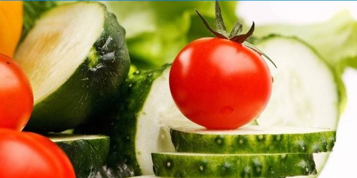Cucumbers and Tomatoes for Salad