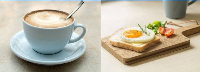 Coffee and Breakfast Sandwich