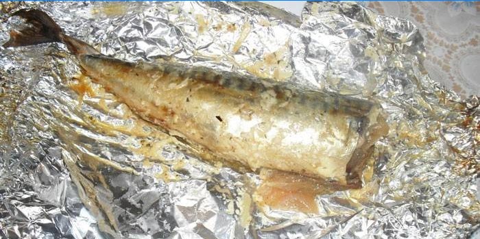 Ready-made fish on foil