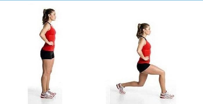 Lunges without weighting