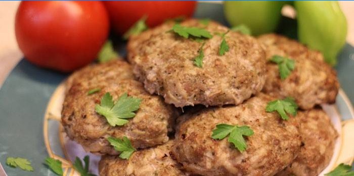 Minced meat and potato cutlets