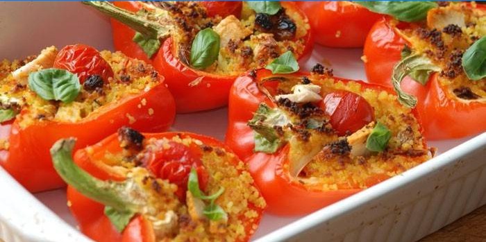 Oven baked peppers