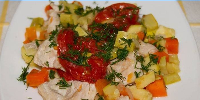 Turkey fillet with vegetables