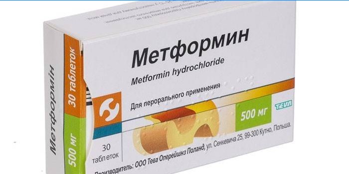 Metformin tablets in pack