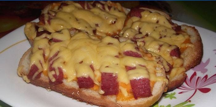 Baked Sandwiches with Sausage and Cheese