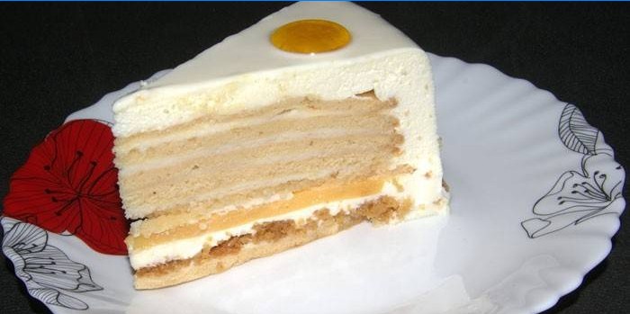 Sour cream gelatin cake