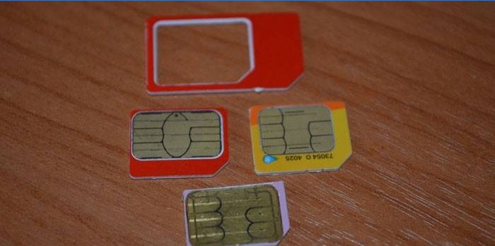 Normal, micro and nano SIM card