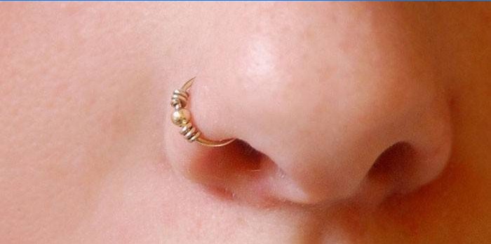 Nose wing ring earring