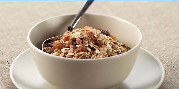 Cereal and Dried Fruit Salad