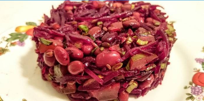 Bean Salad with Beetroot