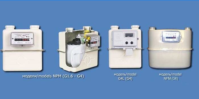 Models of gas meters