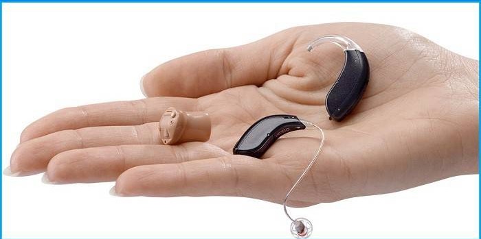 Hearing aid in the palm of your hand