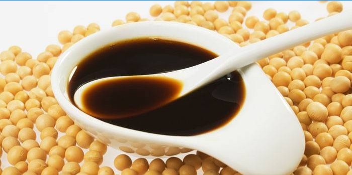 Soy sauce and soybeans
