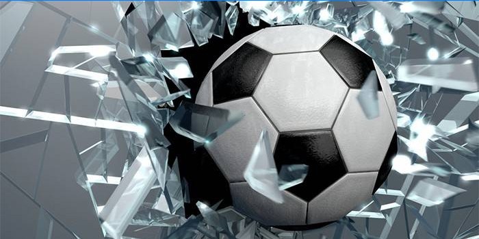 Soccer ball breaks glass