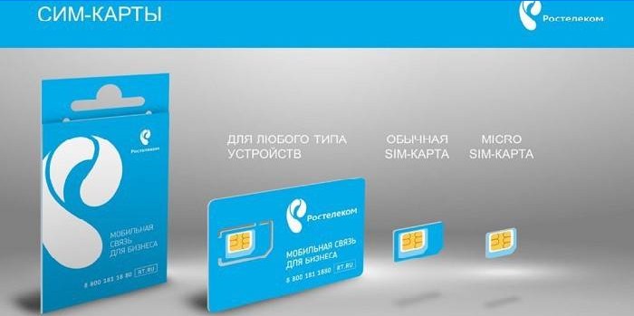Rostelecom SIM cards for different devices