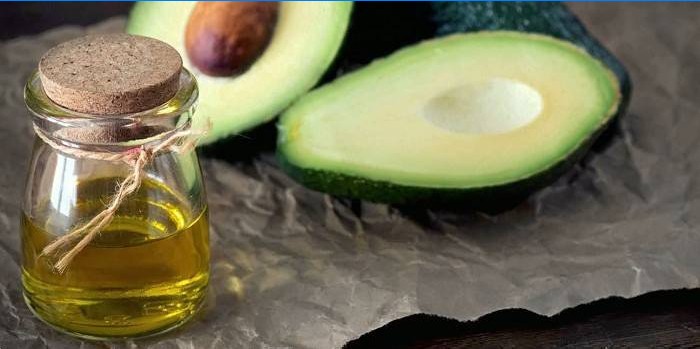 Avocado oil in a bottle