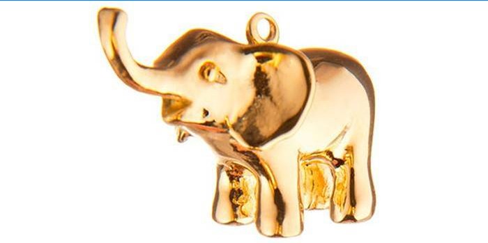 Gold elephant pendant