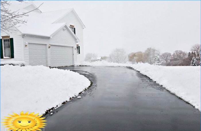 Anti-icing and snow melting systems for driveways and walkways