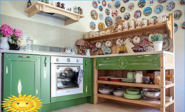 Country kitchen: budget design options