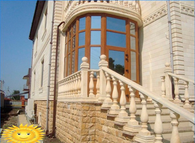 Dagestan stone: facing the facade of the house