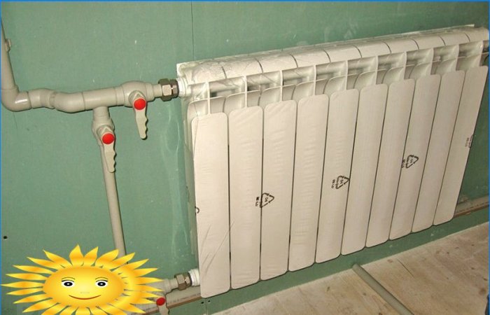 Connecting a radiator to a polypropylene pipe