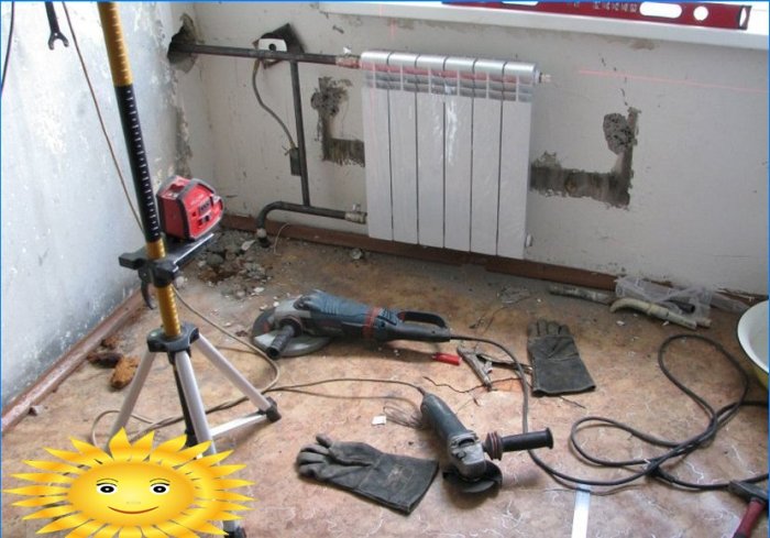 DIY installation and installation of heating radiators
