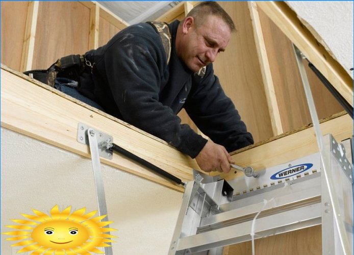 DIY installation of an attic staircase