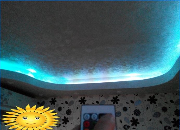 DIY LED ceiling lighting. Step by step photo instructions