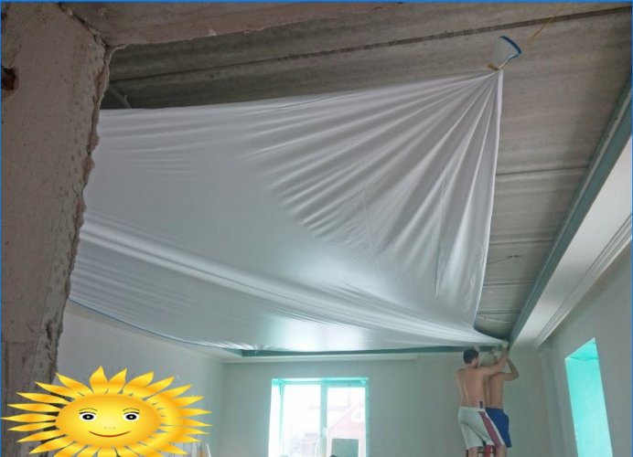 DIY installation of stretch ceilings: technology with photographs