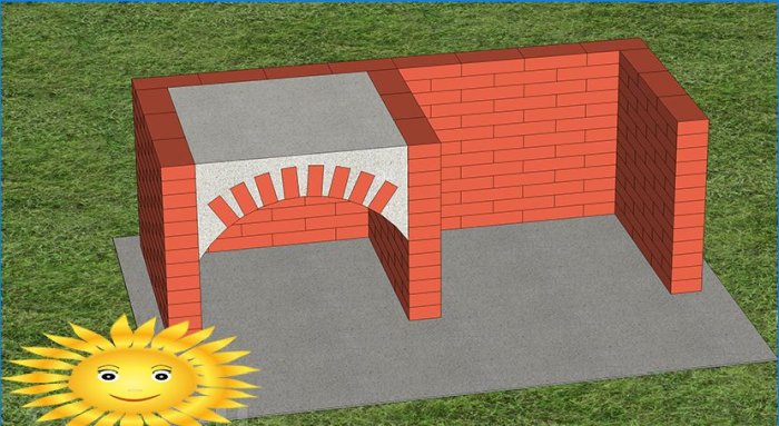 Do-it-yourself brick brazier: drawings, dimensions, photos