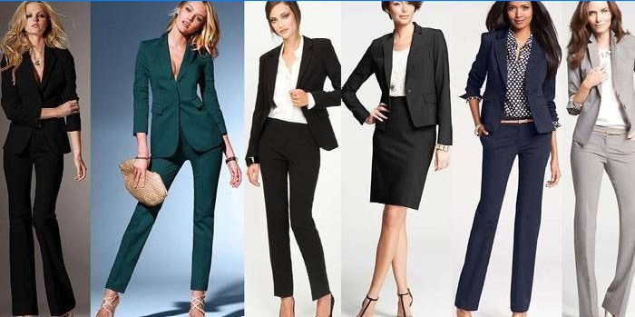 Female images in accordance with the Business traditional dress code