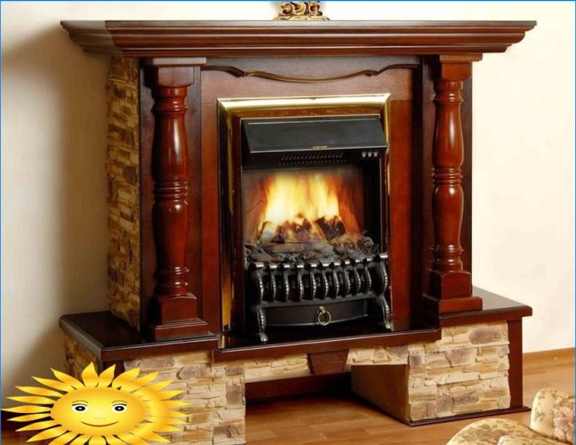 Fireplace in the interior of the house: fireplace cladding