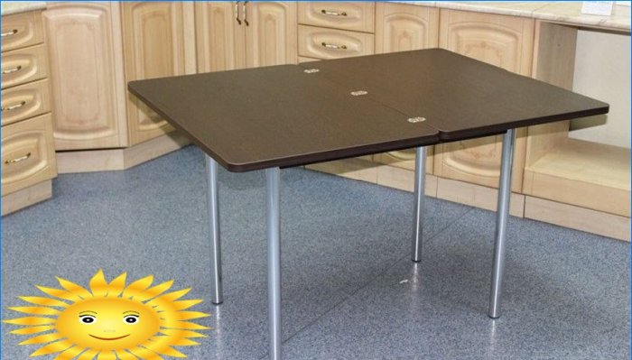 Folding wooden table for the kitchen do it yourself