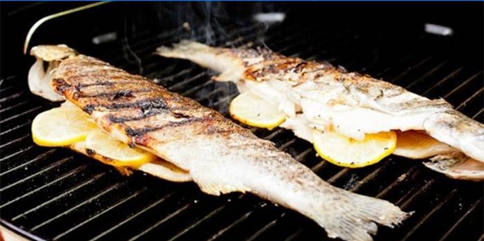 Grilled colored trout