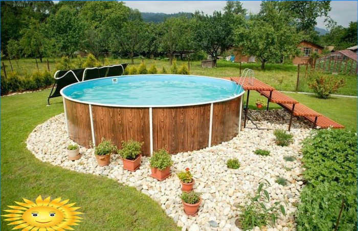 Frame pools for summer cottages: handmade