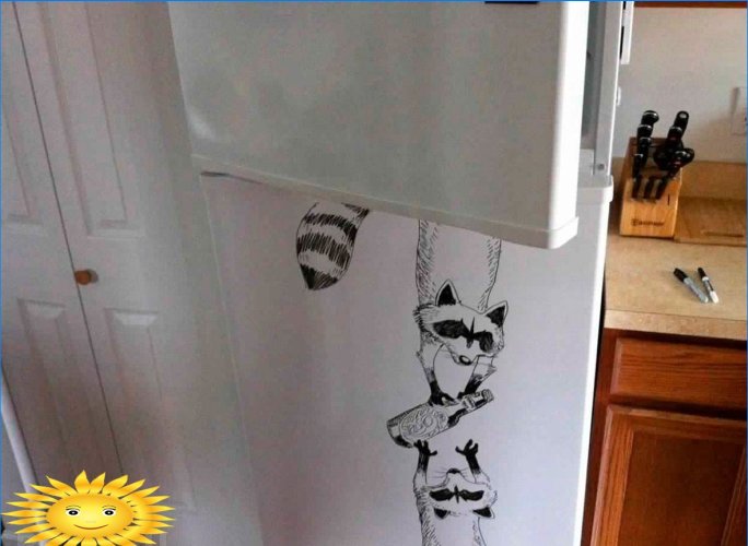 Fridge painting - how to decorate the most visible household appliance
