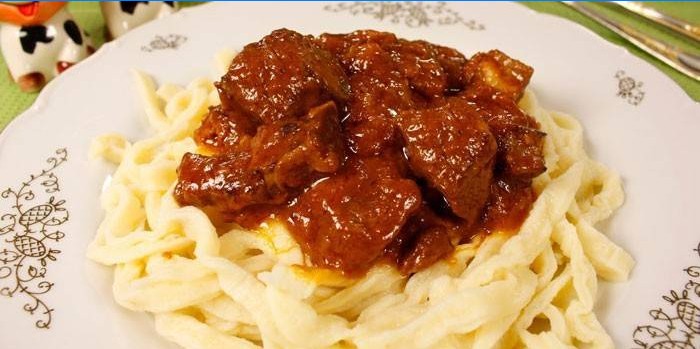 Veal with pasta