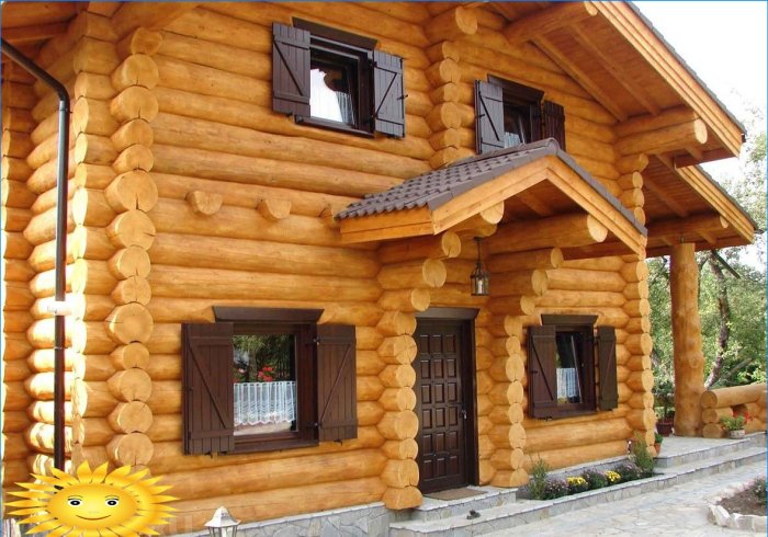 Wooden log house