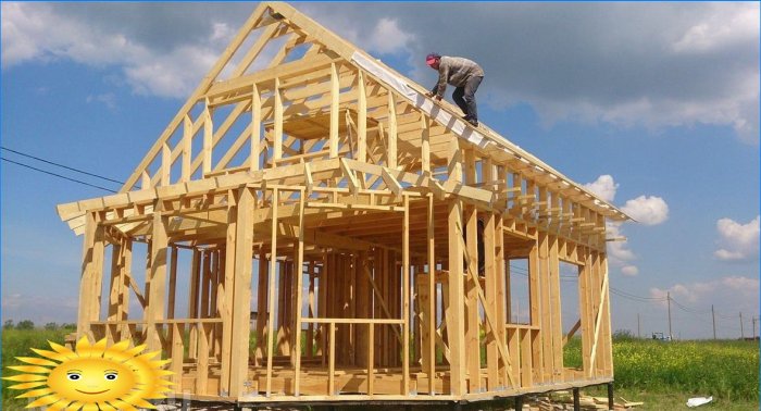 Construction of a frame house