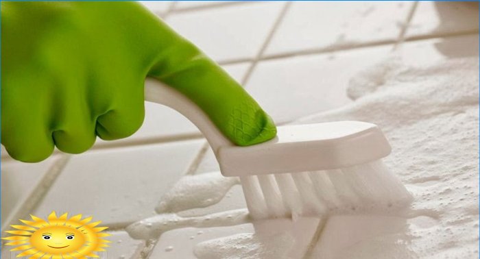 How to clean the seams between bathroom tiles