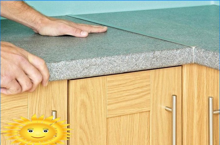 How to install a countertop in the kitchen