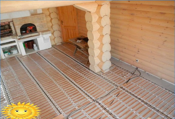 How to make a warm floor in a wooden house