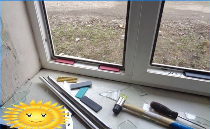 How to replace a double-glazed window in plastic windows