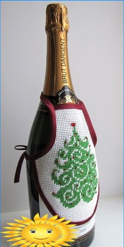 Ideas for Christmas Decorating a Champagne Bottle